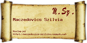 Maczedovics Szilvia névjegykártya