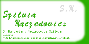 szilvia maczedovics business card